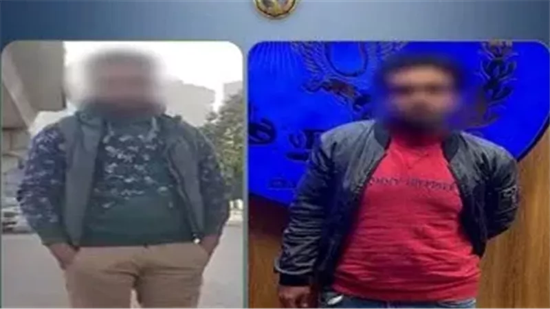 المتهمان عقب القبض عليهما