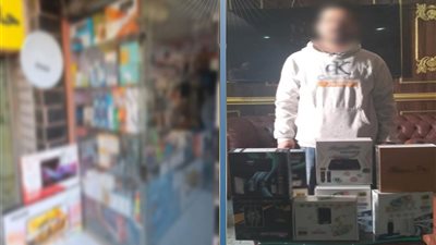 ضبط صاحب محل يبيع أجهزة ريسيفر غير مرخصة بمنطقة الهرم 