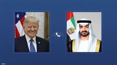 ترامب يبحث مع محمد بن زايد الاعتداءات الإيرانية وتعزيز الاستقرار بالمنطقة
