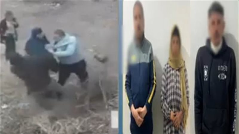 المتهمون عقب القبض عليهم