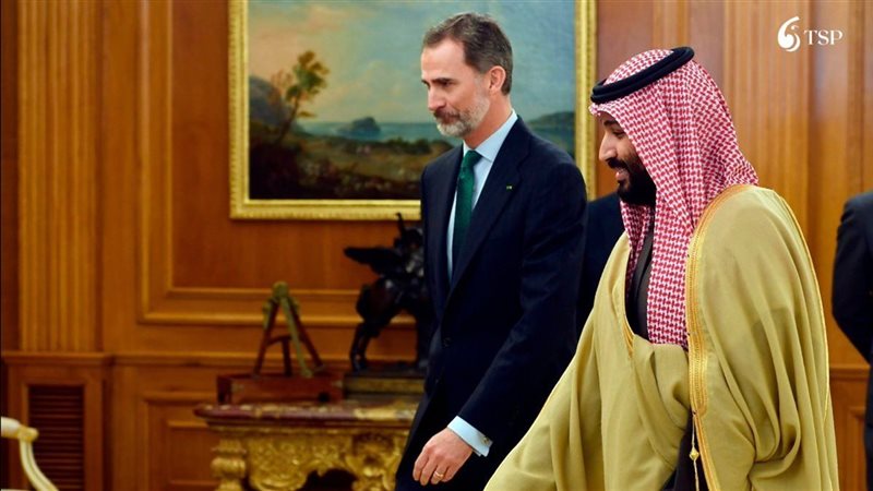 ولي العهد السعودي وملك إسبانيا