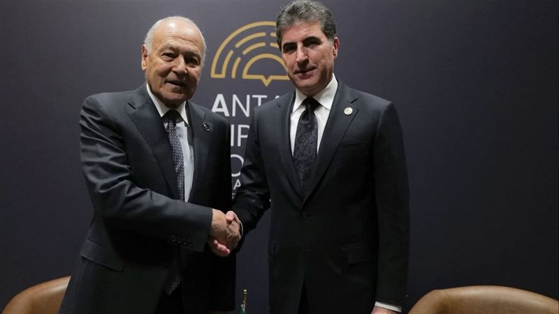 أحمد أبو الغيط يجري اتصالا برئيس إقليم كردستان