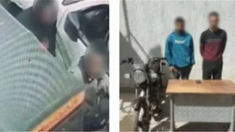 المتهمان عقب القبض عليهما