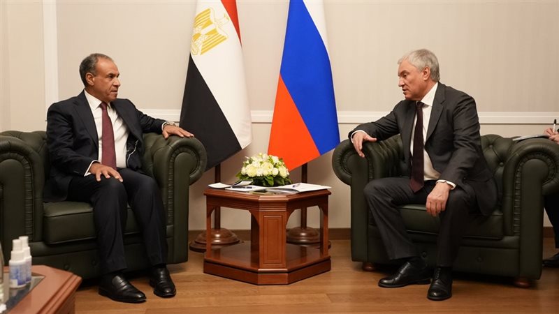 وزير الخارجية يلتقي رئيس مجلس الدوما الروسي 