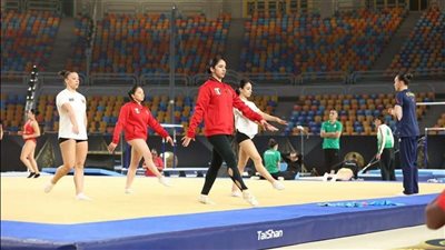 لاعبات منتخب مصر تعتلي منصات التتويج في البطولة الأفريقية للجمباز الايقاعي