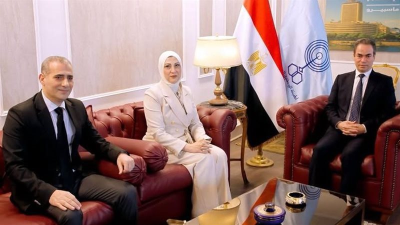 لمياء سمير رئيس الفضائية المصرية ورضا مصطفي النائب