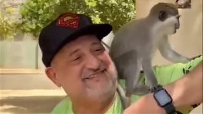 خالد الصاوي يشارك فيديو طريف مع «نسناس».. ماذا قال؟