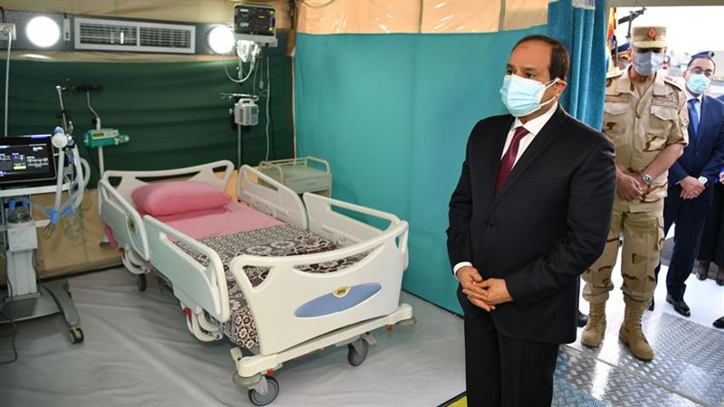 الرئيس السيسي خلال الزيارة