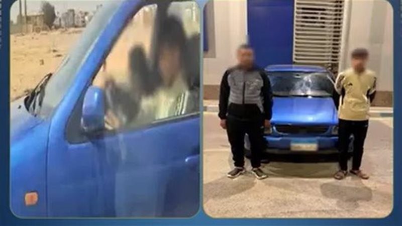 المتهمان عقب القبض عليهما