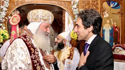 بسام راضي ينقل تهنئة الرئيس السيسي إلى الجالية القبطية في إيطاليا  