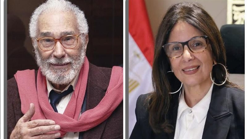 وزيرة الثقافة والفنان عبدالرحمن أبو زهرة
