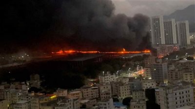 حريق مصنع 