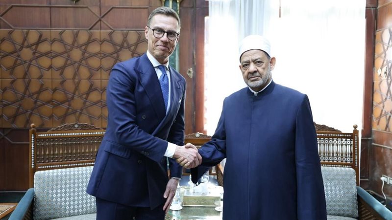 شيخ الأزهر ورئيس فنلندا