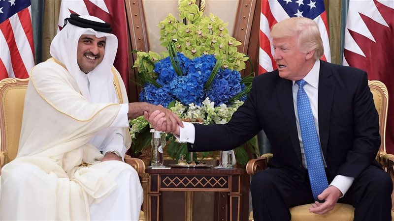 أمير قطر والرئيس الأمريكي 