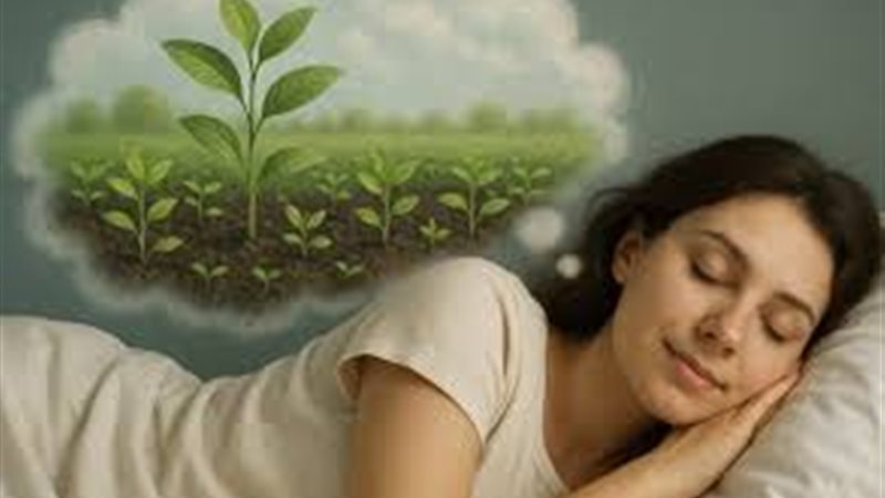 رؤية المشي في الزرع 