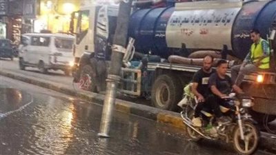 مياه الجيزة:قطع وضعف الخدمة بعدة مناطق لتسريب مفاجئ بجوار مترو أم المصريين