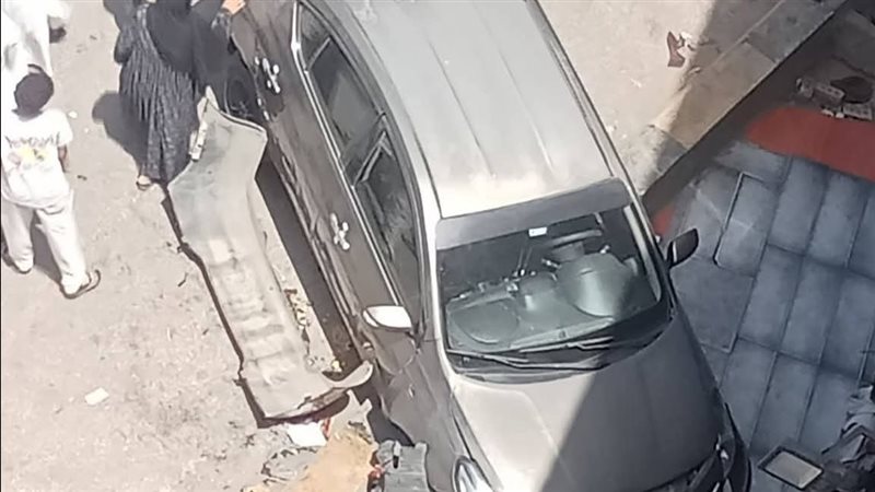 اثار الحادث 