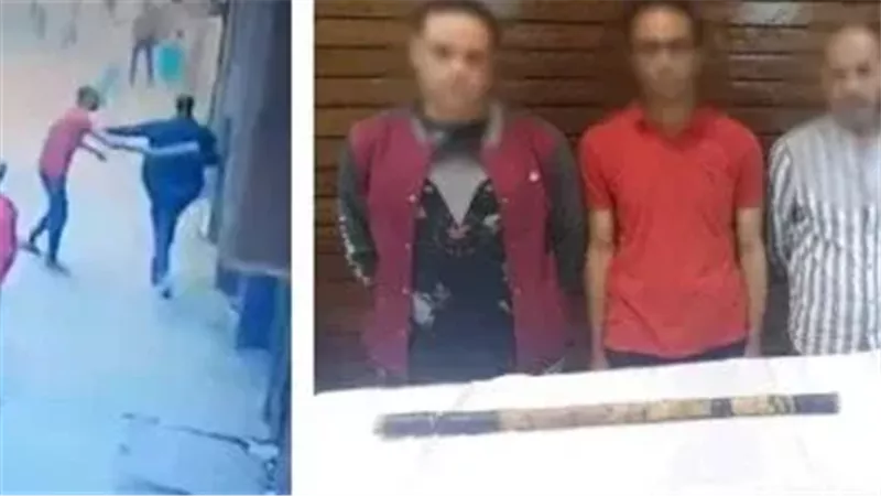 المتهمون عقب القبض عليهم
