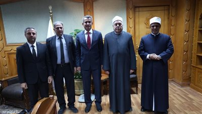الشيخ أيمن عبدالغني يستقبل وفد الأوقاف الدينية بأربيل لتعزيز التعاون 