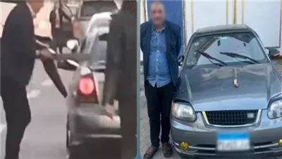 سقوط قائد سيارة بالإسكندرية لوّح بسلاح أبيض عقب مشادة مرورية