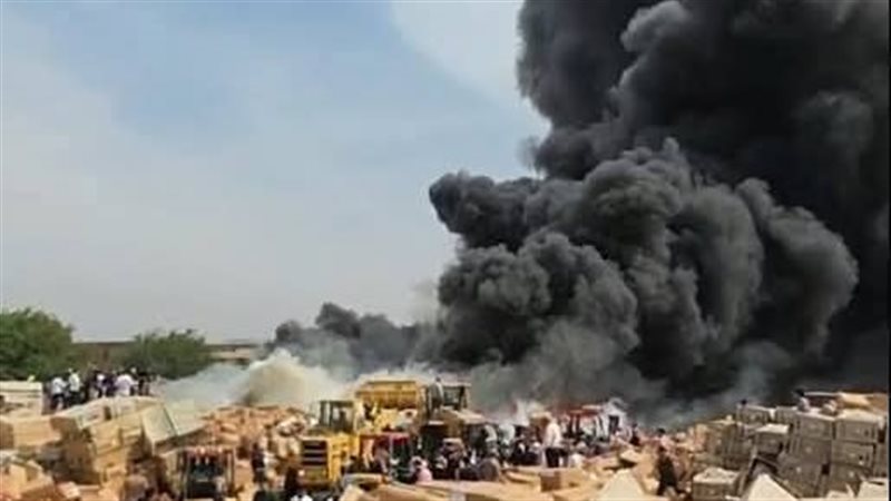 لحظة اشتعال النيران 