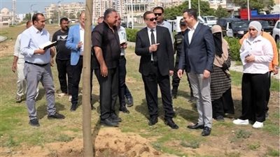 محافظ بورسعيد يوجه بالتوسع في زراعة الأشجار وزيادة المسطحات الخضراء| صور 