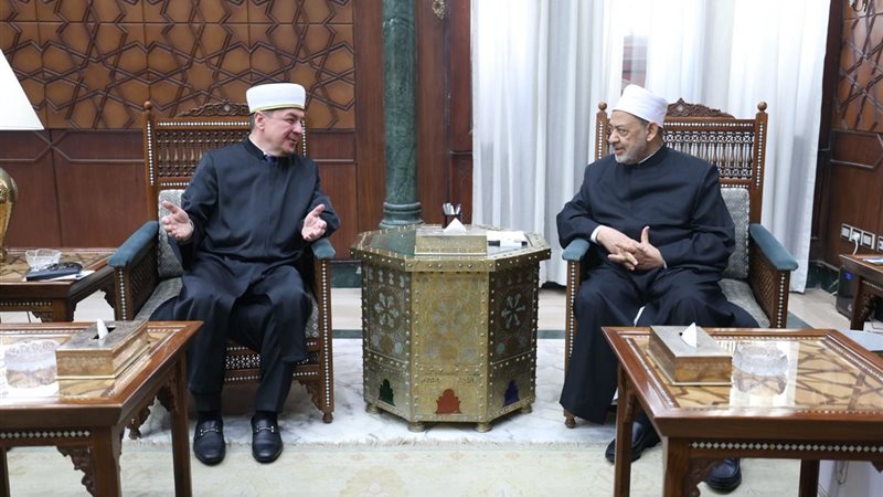 شيخ الأزهر خلال اللقاء 