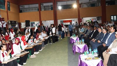 نائب محافظ أسوان يشهد الحفل الختامى لمعرض الأنشطة التربوية والطلابية| صور 