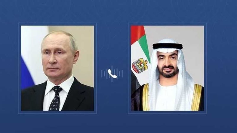 رئيس دولة الإمارات ونظيره الروسي 