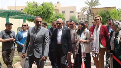 وفدا الاتحاد الأوروبي واليونيسف يزوران فرع التأمين الصحي بشمال سيناء