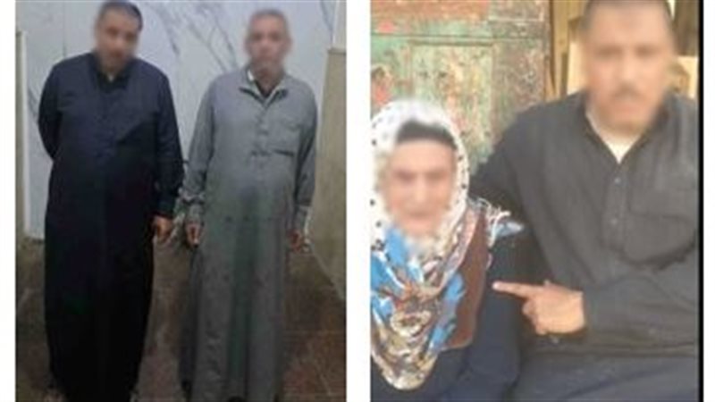 المتهمان عقب القبض عليهما