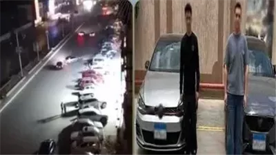 استعراض جنوني في شوارع طنطا.. سقوط طالبين أرعبا المواطنين بسيارات ملاكي