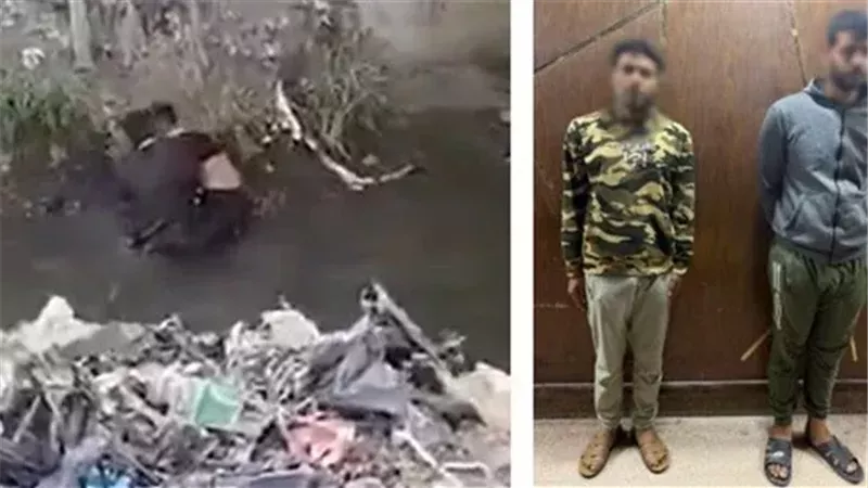 المتهمان عقب القبض عليهما
