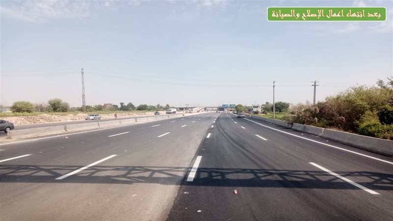 فتح اتجاه القاهرة الإسكندرية بكوبري بنها بعد إصلاح الهبوط