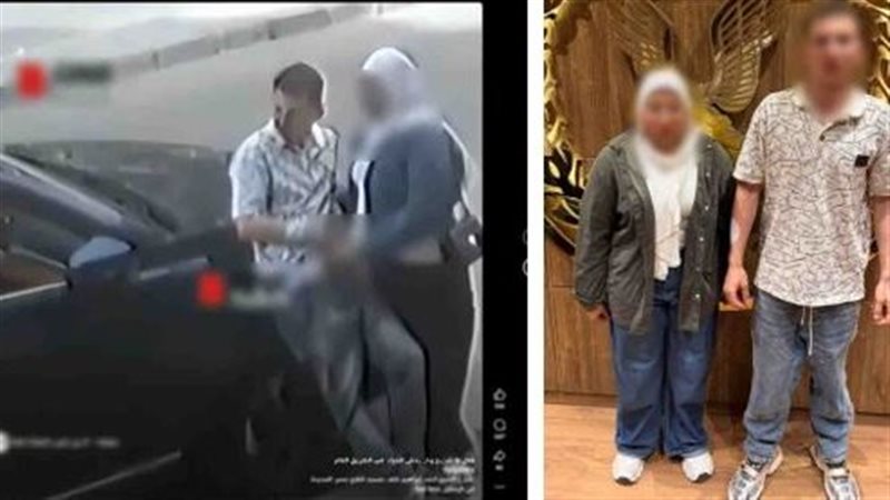 المتهمان عقب القبض عليهما