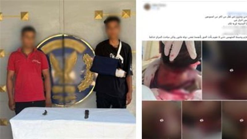 المتهمان عقب القبض عليهما