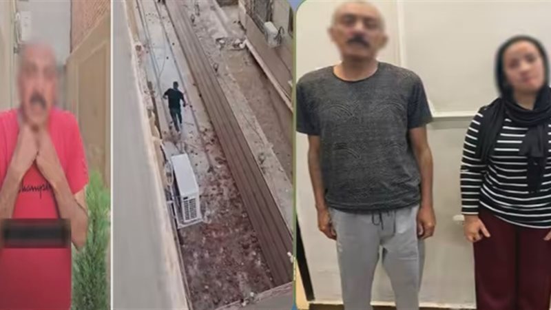 المتهمان عقب القبض عليهما