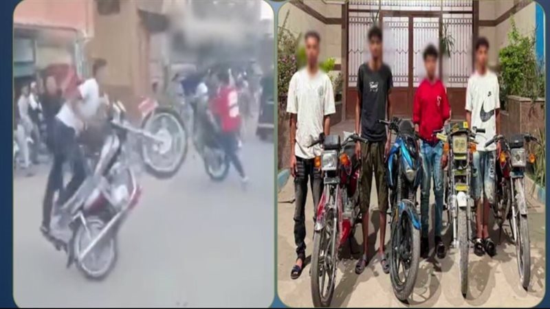 المتهمون عقب القبض عليهم