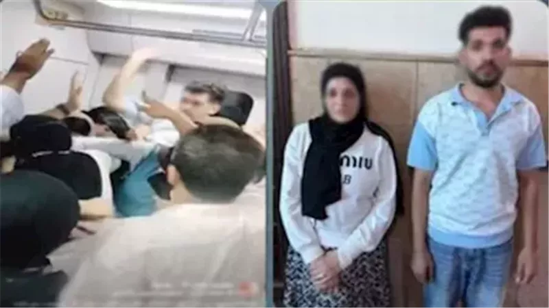 المتهمين بالمشاجرة داخل عربة السيدات بالمترو