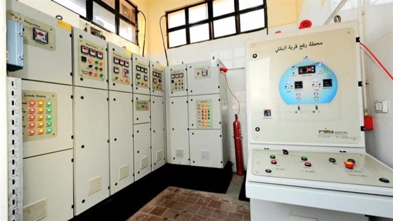 محطة رفع الصرف الصحي بقرية البقلي