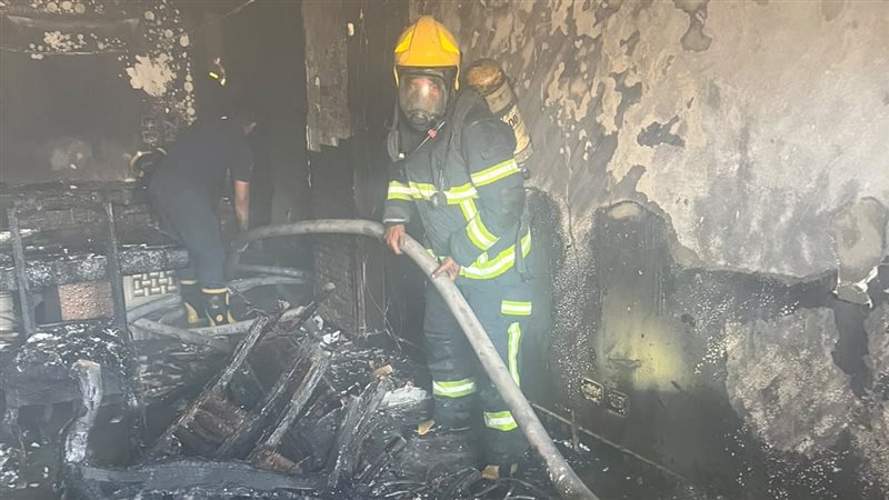حريق داخل شقة سكنية بكومباوند بريميرا