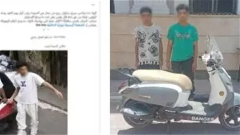 المتهمان عقب القبض عليهما