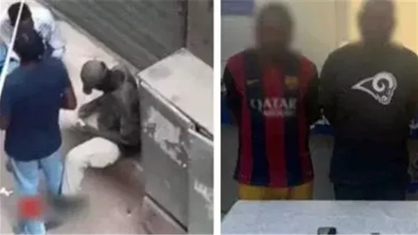 المتهمان عقب القبض عليهما