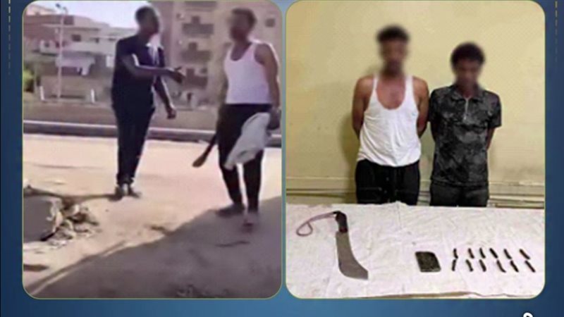 المتهمان عقب القبض عليهما