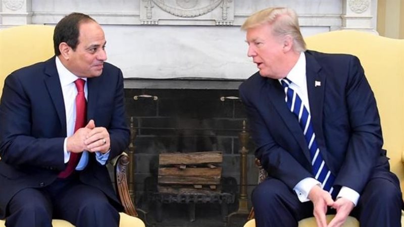 الرئيس السيسي والرئيس الأمريكي ترامب