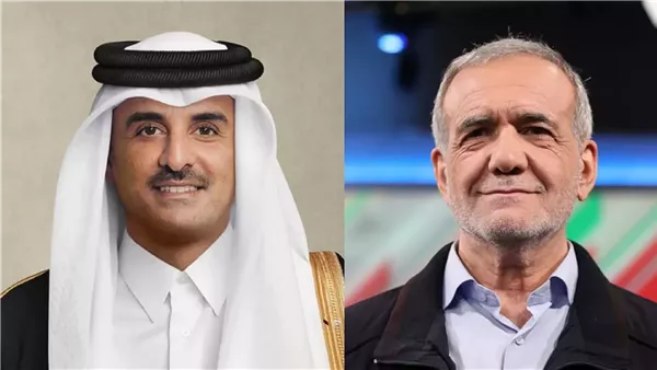 الرئيس الإيراني والأمير القطري 