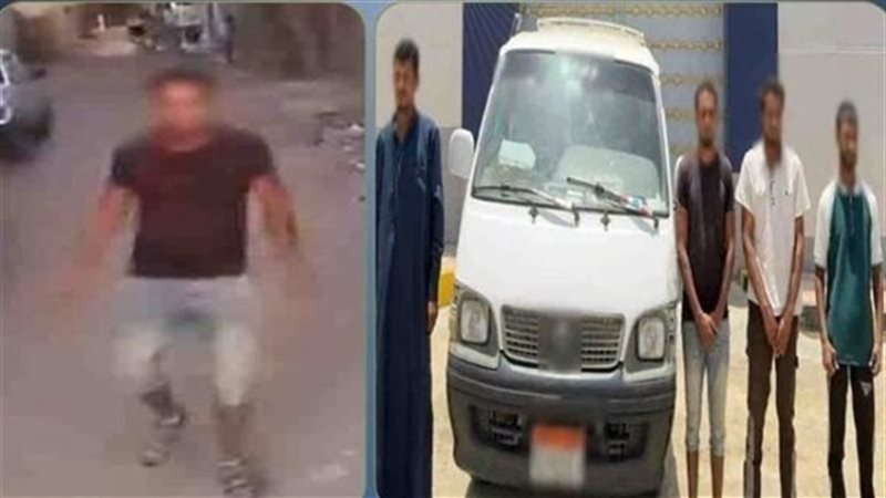 المتهمون عقب القبض عليهم
