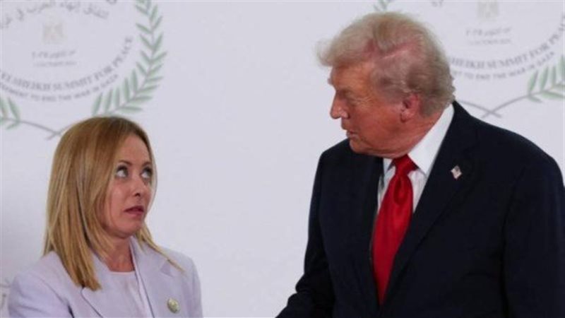 الرئيس الأمريكي ورئيسة وزراء إيطاليا 