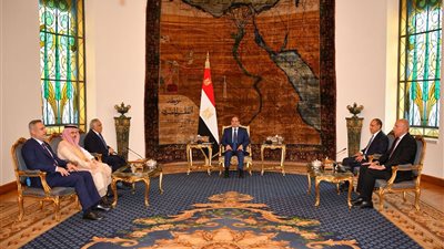 ماذا دار خلال لقاء الرئيس السيسي ووزراء خارجية السعودية وباكستان وتركيا