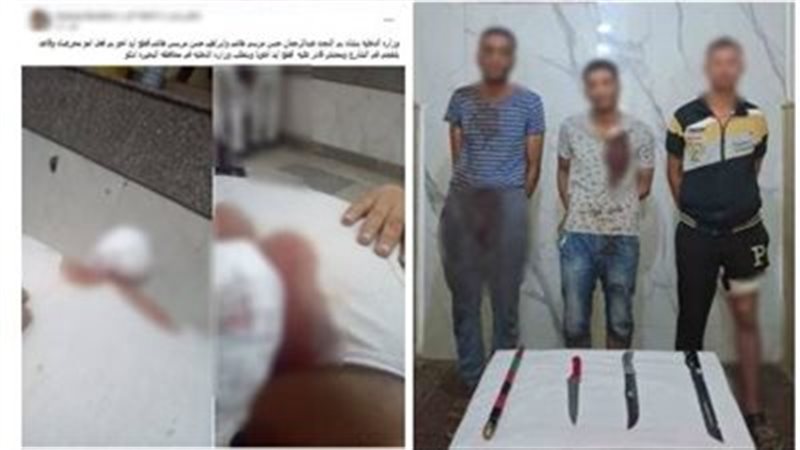 المتهمون عقب القبض عليهم